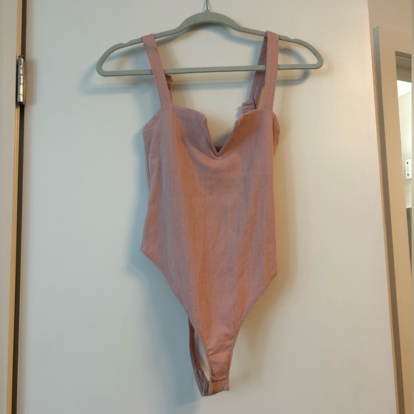 Free People Tops - Free People Pink Bodysuit
